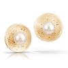 Gold Lace & Pearl Earrings