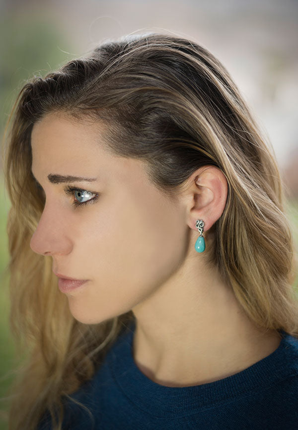 Barnacle Cluster Earrings with Amazonite