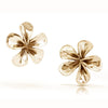 Gold Plumeria Earrings