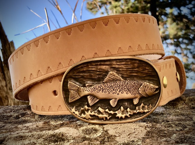 Vintage Brown Trout Fishing Belt Buckle for Sale in Niles, MI - OfferUp