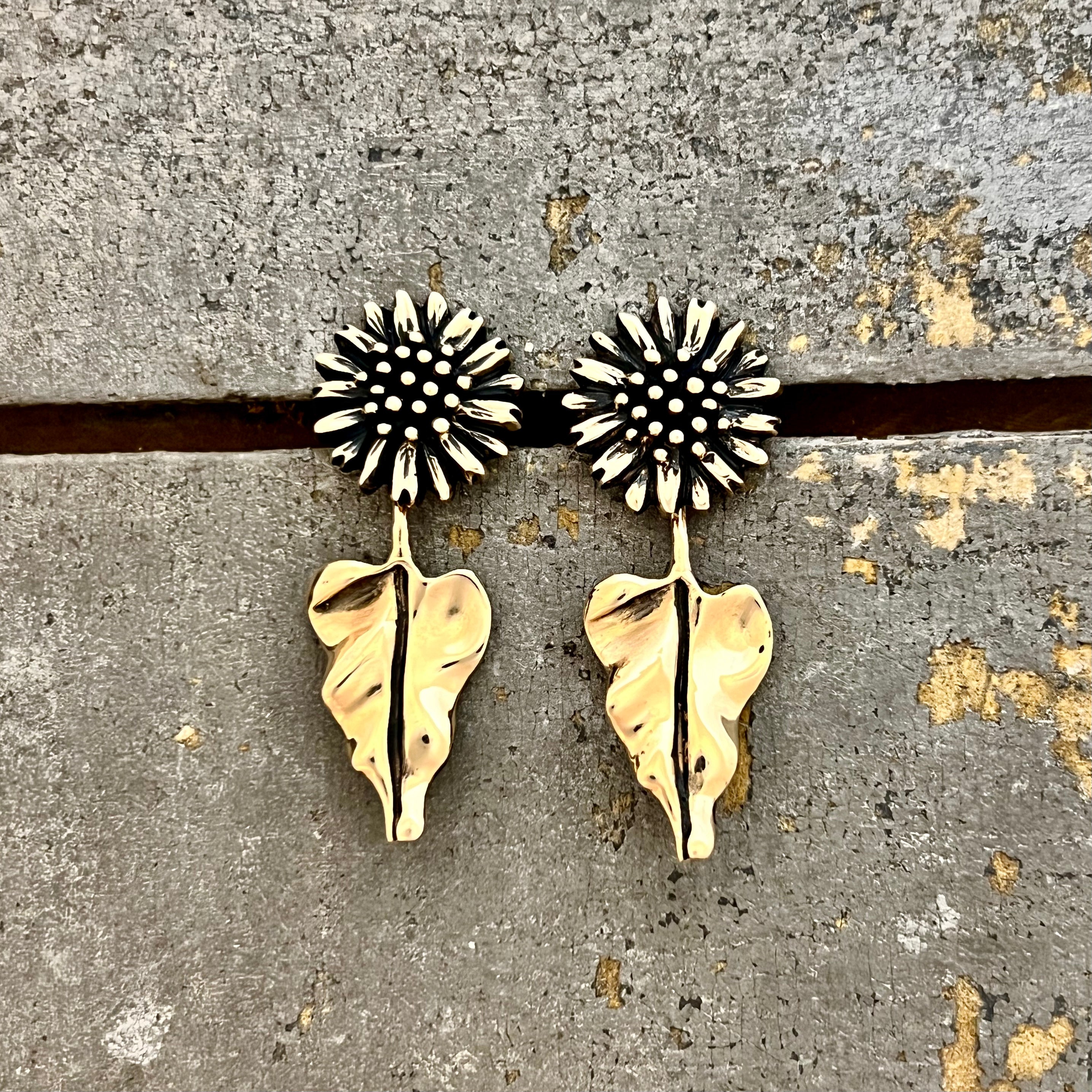 Bronze Arrowleaf Balsamroot Earrings
